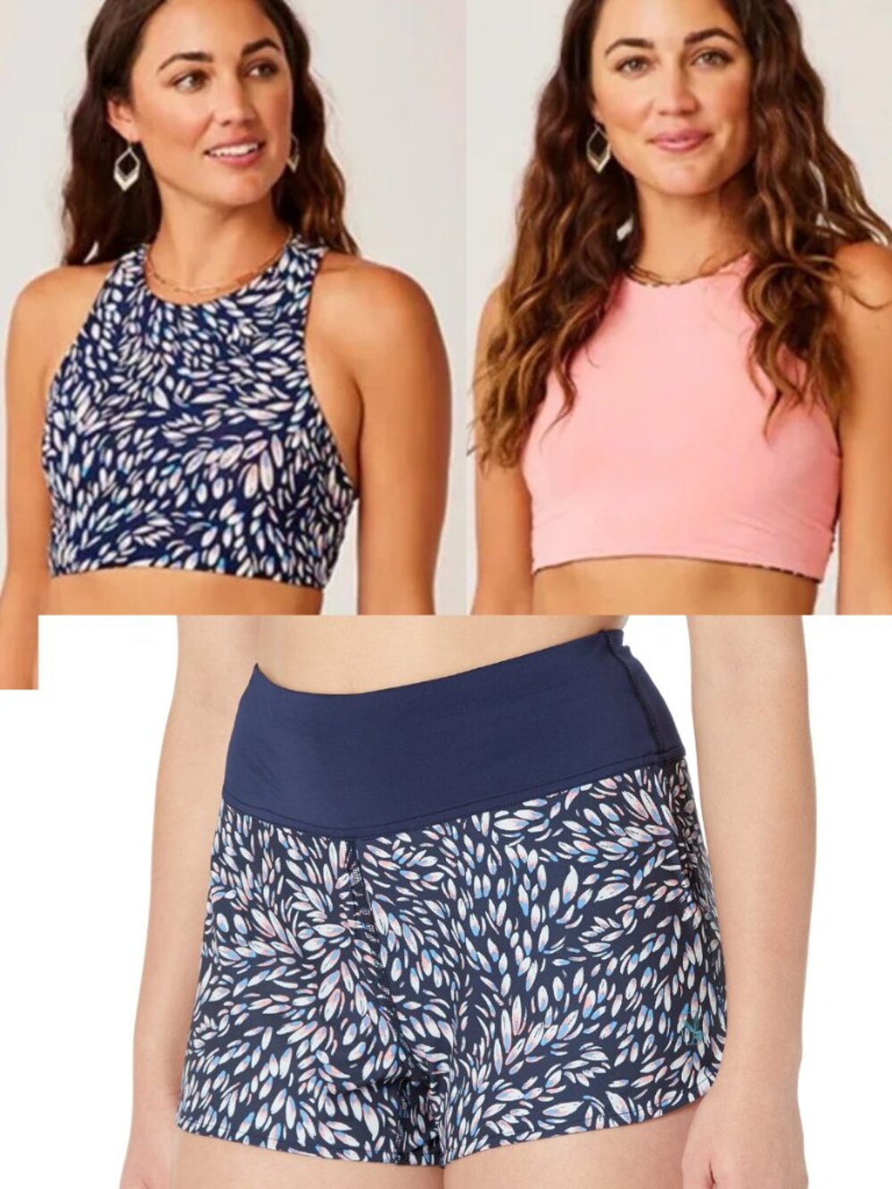 Carve Designs Women's Sanitas Top Borneo Board Short Swim Set in Alta Size XS
